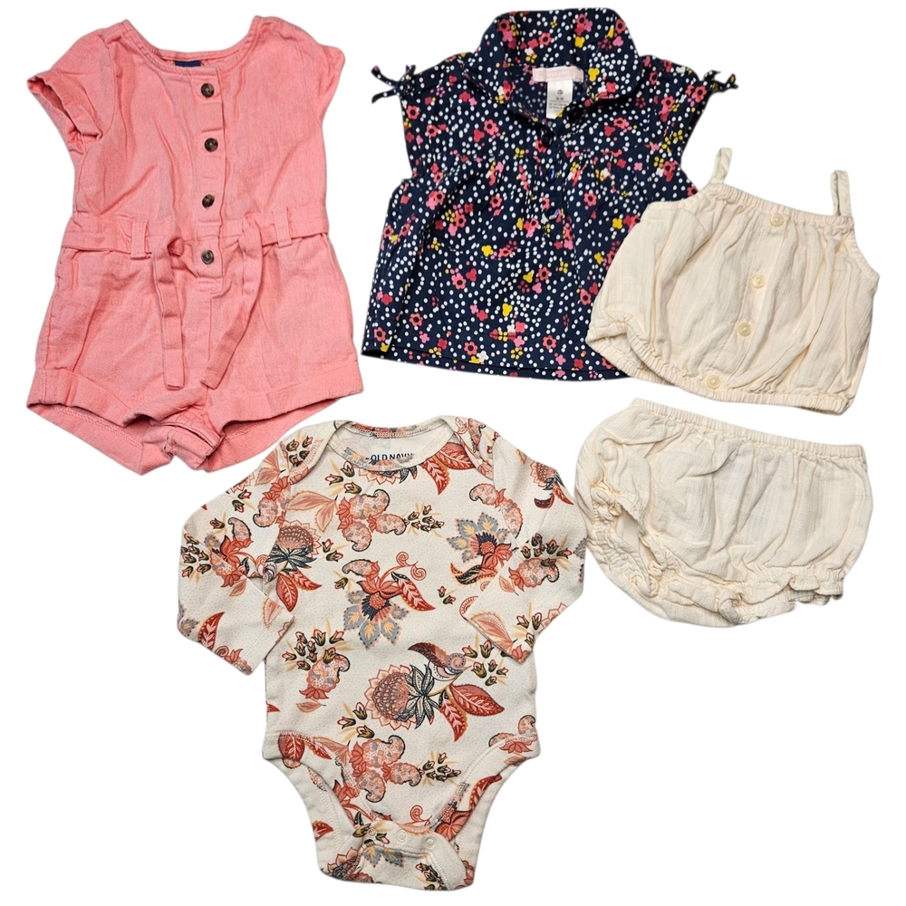 Old Navy Baby Girl Clothing Lot Size 3-6 Months (5 Pieces)
